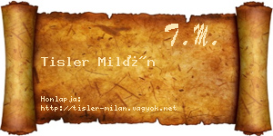 Tisler Milán névjegykártya